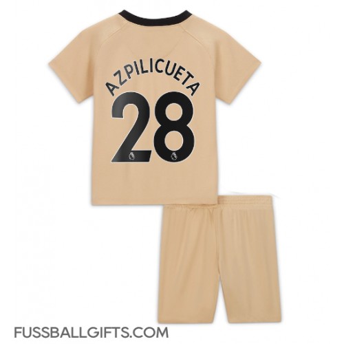 Chelsea Cesar Azpilicueta #28 Fußballbekleidung 3rd trikot Kinder 2022-23 Kurzarm (+ kurze hosen)